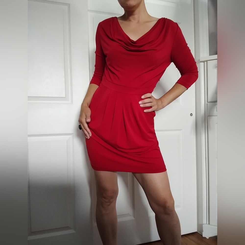 Paul & Joe Sister Red Mini Drapey Dress 6